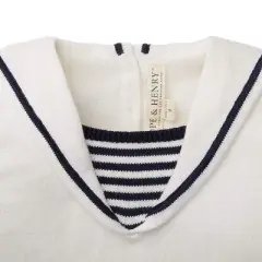 Hope & Henry Girls' Sailor Sweater Top, Infant