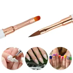 Unique Bargains Home DIY Nail Art Liner Brush Pink 1 Pc White