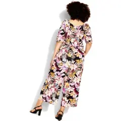 Women's Plus Size  Mahe Jumpsuit -Blk Mahe | CITY CHIC