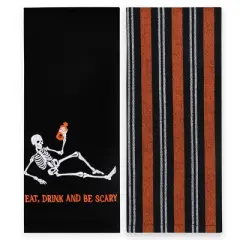 2pk Dishtowels Skeleton - Bullseye's Playground&trade;
