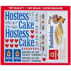 "Hostess" Trucking Decals with Bonus Billboard Decal for 1/25 Scale Models by AMT