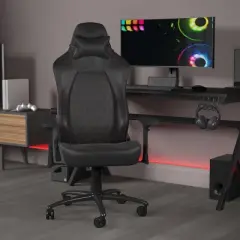 Emma and Oliver Ergonomic High Back Adjustable Gaming Chair with 4D Armrests, Head Pillow and Adjustable Lumbar Support