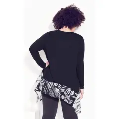 Women's Plus Size Florence Top - black | ZIM & ZOE