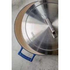 Saveur Selects Voyage Series 4.5qt Enameled Cast Iron Braiser with Stainless Steel Lid