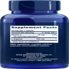 L-Arginine Caps 700 mg by Life Extension  -  200 VegCap