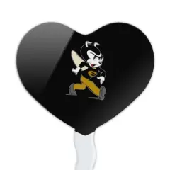 Emporia State University Secondary Logo Heart Love Cupcake Picks Toppers Decoration Set of 6
