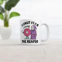 Crazy Dog Donut Fear The Reaper Mug Funny Sarcastic Graphic Novelty Coffee Cup-11oz