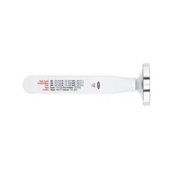 OXO Instant Read Thermometer: Stainless Steel Analog Food & Candy Thermometer, 0-220&deg;F, Hand Wash, White