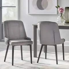 Set of 2 Welland Dining Chairs Gray - Lifestorey