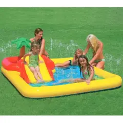 Intex 100" x 77" Inflatable Ocean Play Center Kids Backyard Kiddie Pool & Games