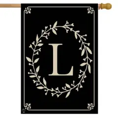 Briarwood Lane Classic Monogram Letter L House Flag Double-Sided 28" x 40"