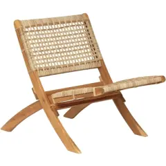 Nordlys Acacia and Rope Lounge Chair Exotic Boho Outdoor