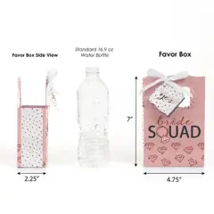 Big Dot of Happiness Bride Squad - Rose Gold Bridal Shower or Bachelorette Party Favor Boxes - Set of 12