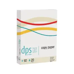 DPS by Staples 8.5" x 11" Copy Paper 20 lbs. 92 Brightness 500/Ream 10 Reams/Carton DPS08511