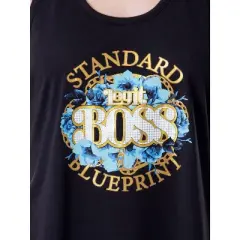 WWE Womens' Wrestling Sasha Banks Legit Boss Pajama Set Short Tank Top Black