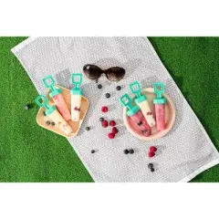 Cuisipro Snap-Fit Square Pop Mold, 2.9oz/85ml, Set of 6, Turquoise