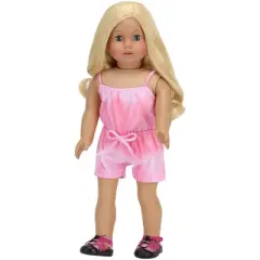 Sophia&rsquo;s Tie Dye Romper for 18" Dolls, Pink