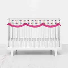 Bacati - Botanical Pink Long Crib Rail Guard Cover
