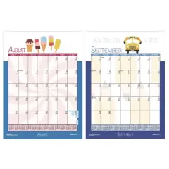 Academic Year Recycled Seasonal Wall Calendar, Illustrated Seasons Artwork, 12 x 16.5, 12-Month (July to June): 2025 to 2026