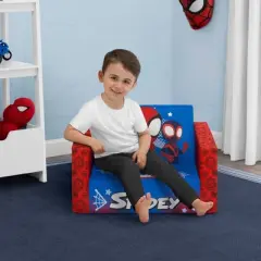 Delta Children Marvel Spidey and His Amazing Friends Kids' 2-in-1 Convertible Cozee Flip-Out Chair