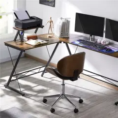 Yaheetech Home Office Chair Armless Adjustable Swivel Chair for Bar Meeting Room Hotel, Black