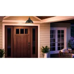 Urban Ambiance Luxury Hammered Outdoor Pendant Light,  8" x 12",  Midnight Black Finish, UHP1171