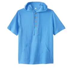 KS Island by KingSize Men's Big & Tall &trade; Gauze Short-Sleeve Hoodie