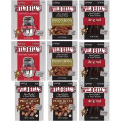 Wild Bill's Multi-Brand 35-Piece Sampler Gift Tool Bag - Beef Jerky, Turkey & More