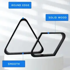 GSE Billiard Balls and Racks Set &ndash; 8-Ball Triangle & 9-Ball Diamond Pool Ball Racks, 2-1/4" Standard Pool Balls (Multiple Colors Available)