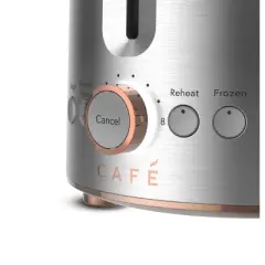Caf&eacute; Express Finish 2 Slice Metal Toaster Stainless Steel: GE Appliances, 1600W, Defrost, Crumb Tray, Spot Clean