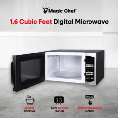Magic Chef 1100 Watt Microwave with Digital Touch Controls and Display