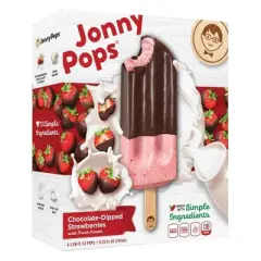 JonnyPops Strawberry Chocolate & Cream Frozen Fruit Bars - 4pk/8.25oz