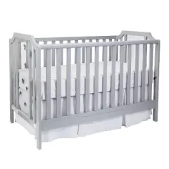 Suite Bebe Celeste Bundle Crib and Toddler Guard Rail - Light Gray