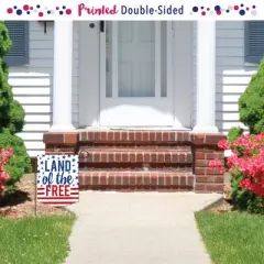 Big Dot of Happiness Stars and Stripes - Outdoor Home Decorations - Double-Sided Patriotic Party Garden Flag - 12 x 15.25 inches