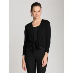 NIC+ZOE Women's 4-Way Cardigan Black Onyx 1X