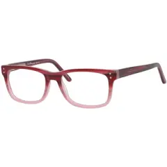 Ernest Hemingway H4682 53mm Unisex Acetate Square Designer Eyeglasses OR Blue Light Filter OR Reading Glasses in Burgundy Red Rose Fade