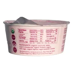 Cocojune Organic Cultured Coconut Yogurt Strawberry Rhubarb - 4oz
