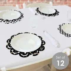 Big Dot of Happiness New Year&rsquo;s Eve - Gold - New Years Eve Party Round Table Decorations - Paper Chargers - Place Setting For 12