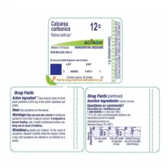 Calcarea Carbonica 12C by Boiron Homeopathic Single Medicine For Children  -  80 Pellet