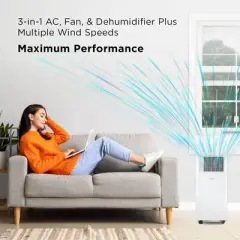 TCL 5100 BTU SACC (8,500 BTU ASHRAE) Smart Portable Air Conditioner Fan & Dehumidifier (H5P44W): AC Unit for 100-300 sq. ft.