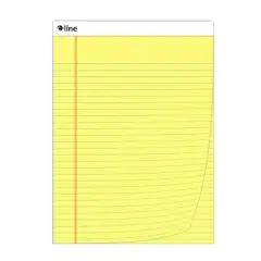 C-Line&reg; Legal Pad, Wide Ruled, Yellow, 50 Sheets, Pack of 12