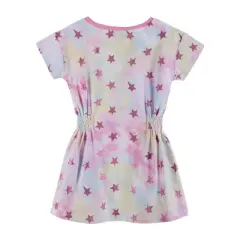 Andy & Evan Toddler Purple Star Tie Dye Dress, Size 4T