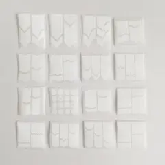 Wrapables 64 Sheets Nail Art Nail Guide Stickers Nail Tip Stickers Nail Stencil Stickers, 16 Designs (4 sheets each design)