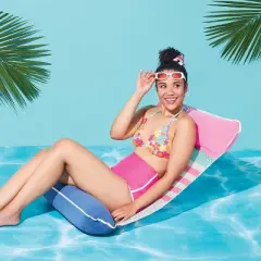 Hammock Mesh Striped - Sun Squad&trade;: Inflatable Pool Float for Ages 14+