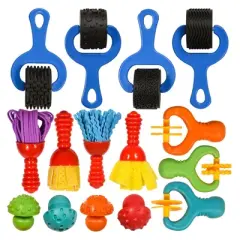 READY 2 LEARN Squish 'N' Roll Paint & Dough Tools, Set of 15