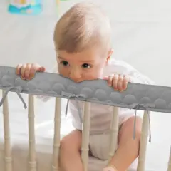 Biloban- 3 Pieces Crib Rail Cover, Crib Rail Guard, Reversible Crib Rail Cover, Teething Guard, Crib Wrap Protectors Set of 3