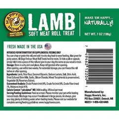 HAPPY HOWIE'S Soft Meat Roll Dog Treat - Lamb (7 oz)