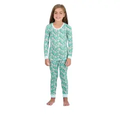 Sleep On It Girls Super Soft 2-Piece Snug Fit Pajama Set - Floral