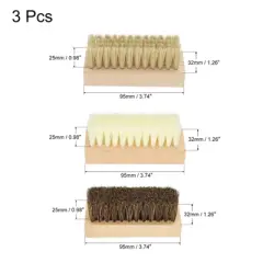 Unique Bargains Canvas Sneakers Handheld Shoes Cleaning Scrub Brushes Multicolor 3 Pcs