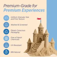 SandPiper 50 Pound Premium Grade Multi-Use Play Sand with Chemical Free Formula for Sandboxes, Pet Areas, Pavers, and Walking Stones, 3 Pack